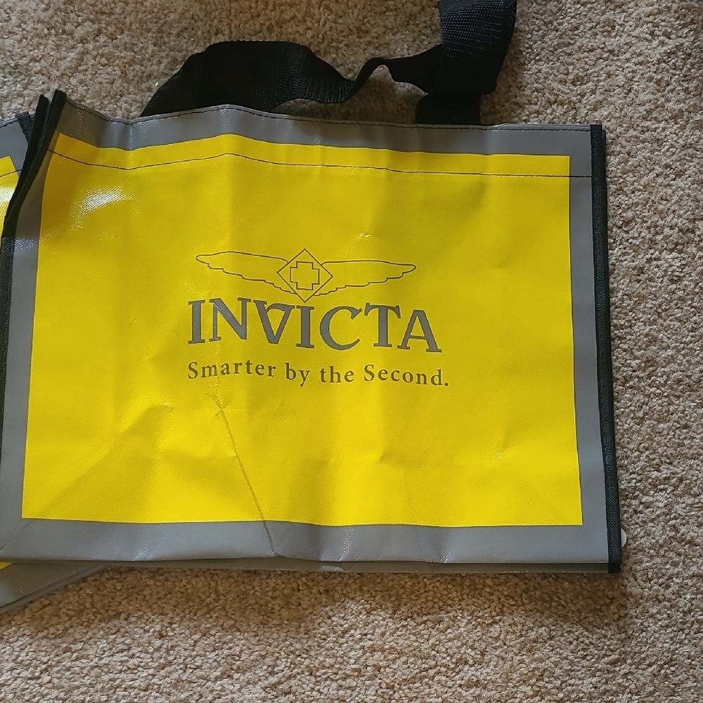 Invicta Yellow and Black Shopping Bag